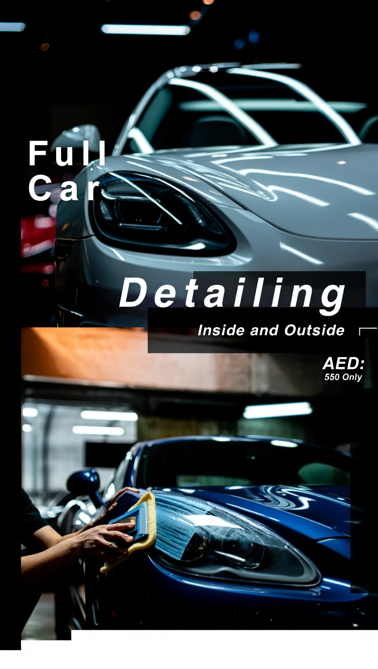 Premium vehicle shine after the best car detailing in Dubai